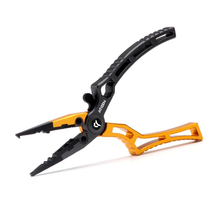 Booms Fishing X1 Aluminum Fishing Pliers Saltwater Surf Fishing Tackle Kit Fishing Multitool Hook Remover Braided Fishing Line