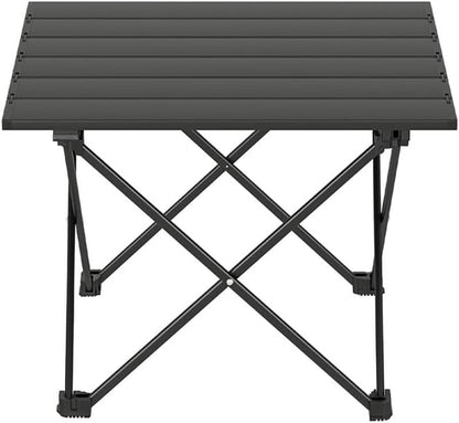 Folding Camping Table, Aluminium Portable Picnic Desk, 40Cm Black
