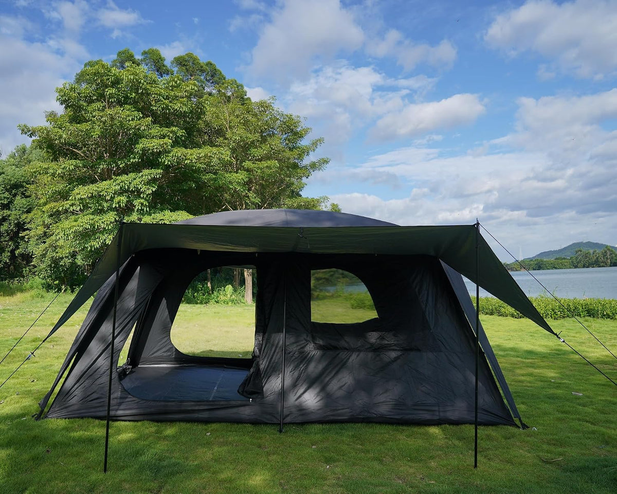4-6 Person /8-10 Person Camping Tent with 3 Door 2 Room Large Family Cabin Tents, Double Layer Waterproof Portable Glamping Tent, Big Tents for Outdoor Camping Hiking and Backpacking