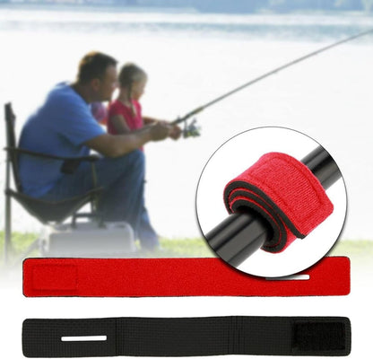 Fishing Rod Ties 12 Pcs Fishing Pole Straps Fishing Rod Straps Holder Fishing Pole Holder Belt Elastic Fishing Rod Holder Strap (25 Cm)