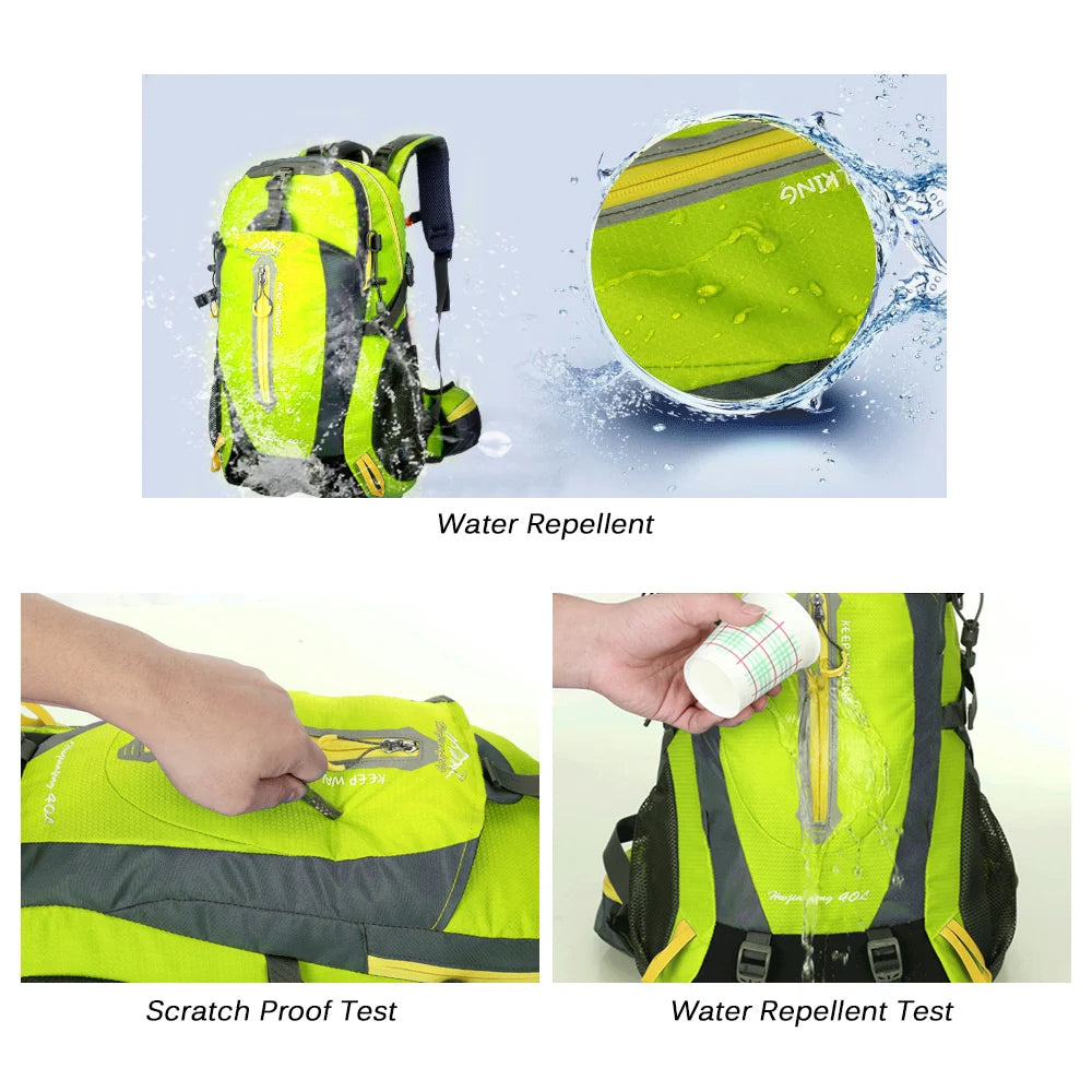 40L Water Resistant Travel Backpack Camp Hike Laptop Daypack Trekking Climb Back Bags for Men Women