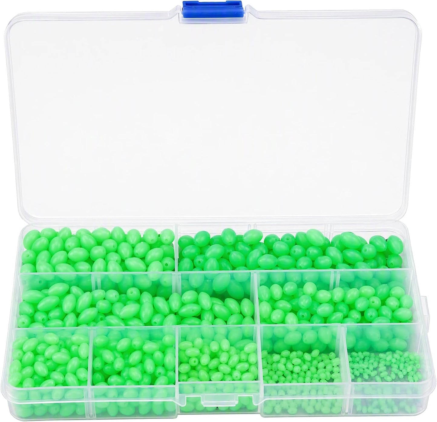 Fishing Beads Kit, 900 Pcs Luminous Multimodel Non Slip Plastic Beads