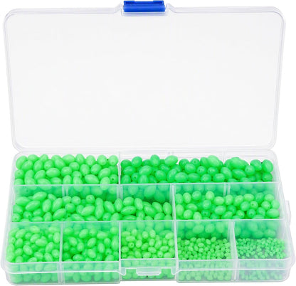 Fishing Beads Kit, 900 Pcs Luminous Multimodel Non Slip Plastic Beads