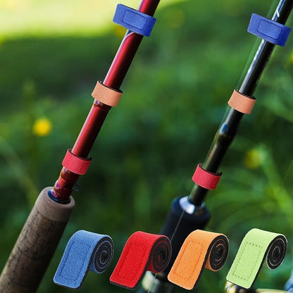 Fishing Rod Ties Strap, 12Pcs Elastic Fishing Rod Holder Straps, Fishing Pole Straps Fishing Rod Straps Holder Fishing Pole Holder Belt