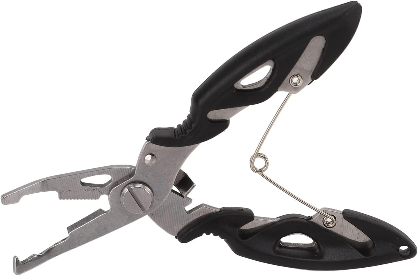 Fishing Pliers, Stainless Steel Fishing Scissors Multifunctional Fish Line Cutter Hook Remover with Ergonomic Handle, for Anglers Outdoor Accessories